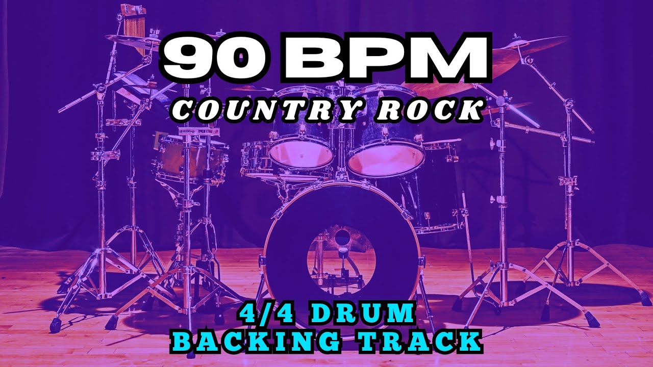 90 BPM BATERIA COUNTRY ROCK   BACKING TRACK