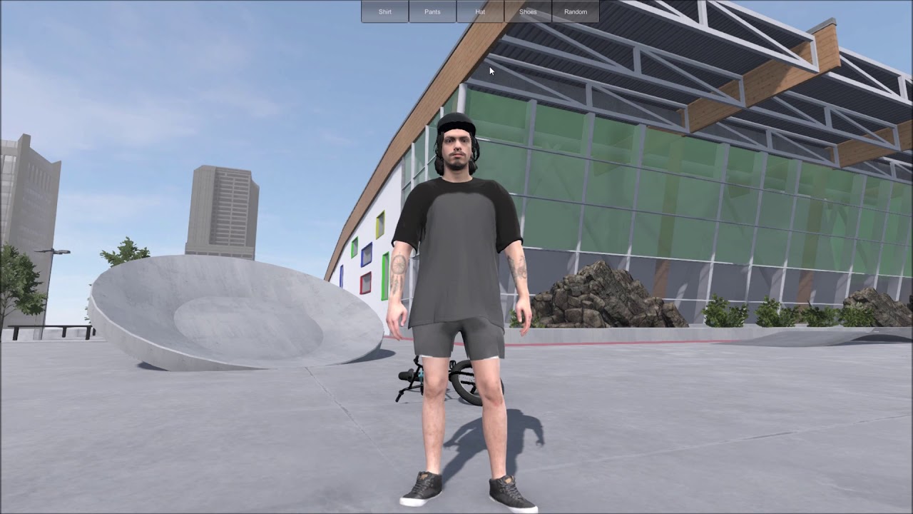 BMX Streets Pipe V 1.9.9. - My character editor mod demonstration