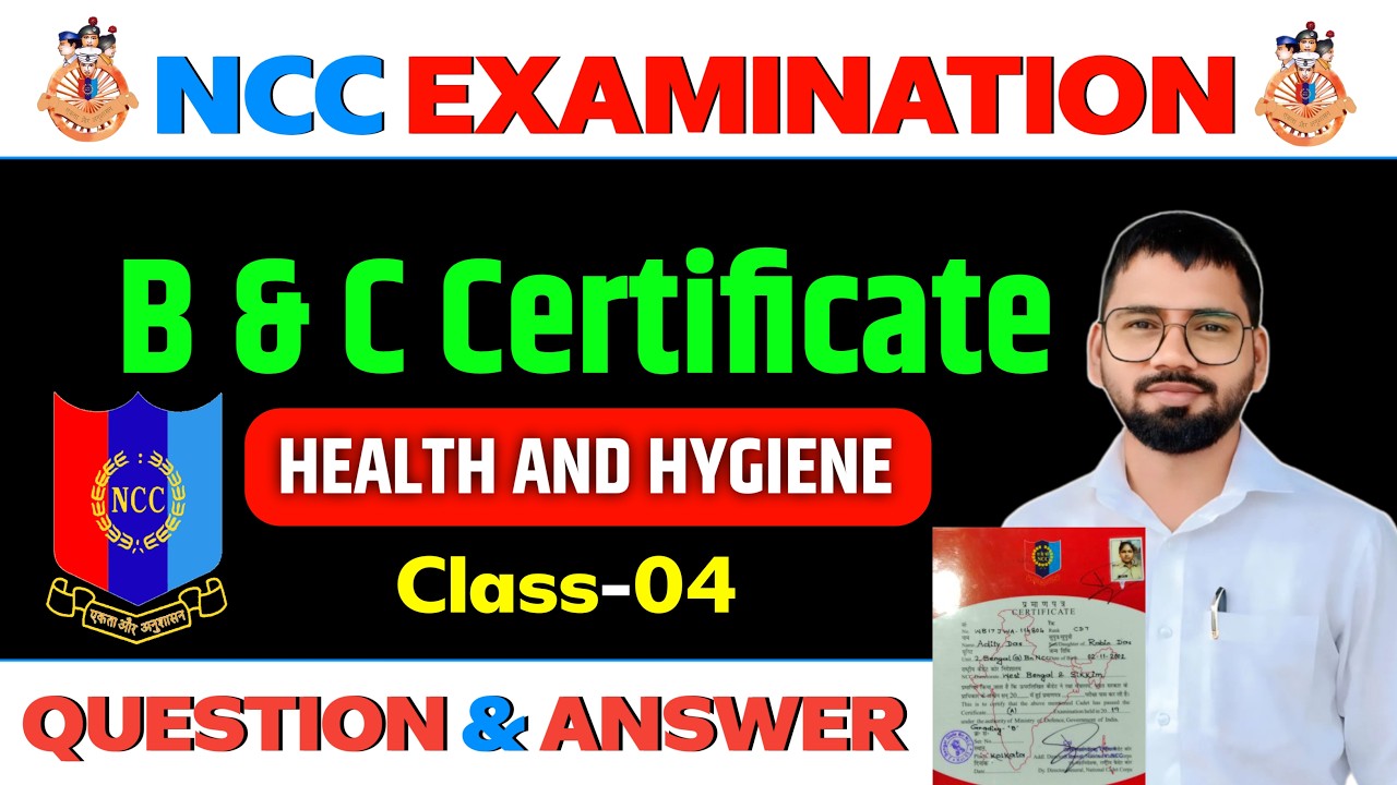 NCC A/B/C Certificate | Health & Hygiene Complete Notes in Hindi