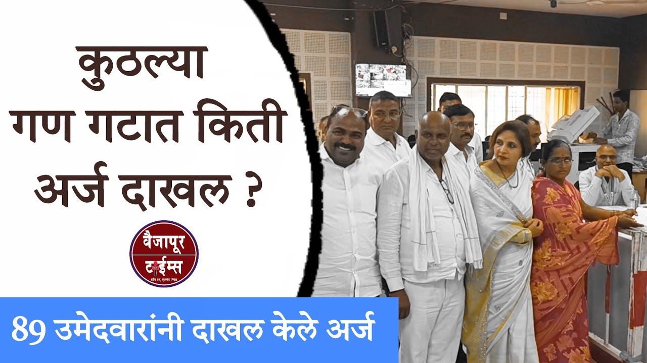 Vaijapur | कुठल्या गटात आणि गणात किती अर्ज दाखल पहा सविस्तर 