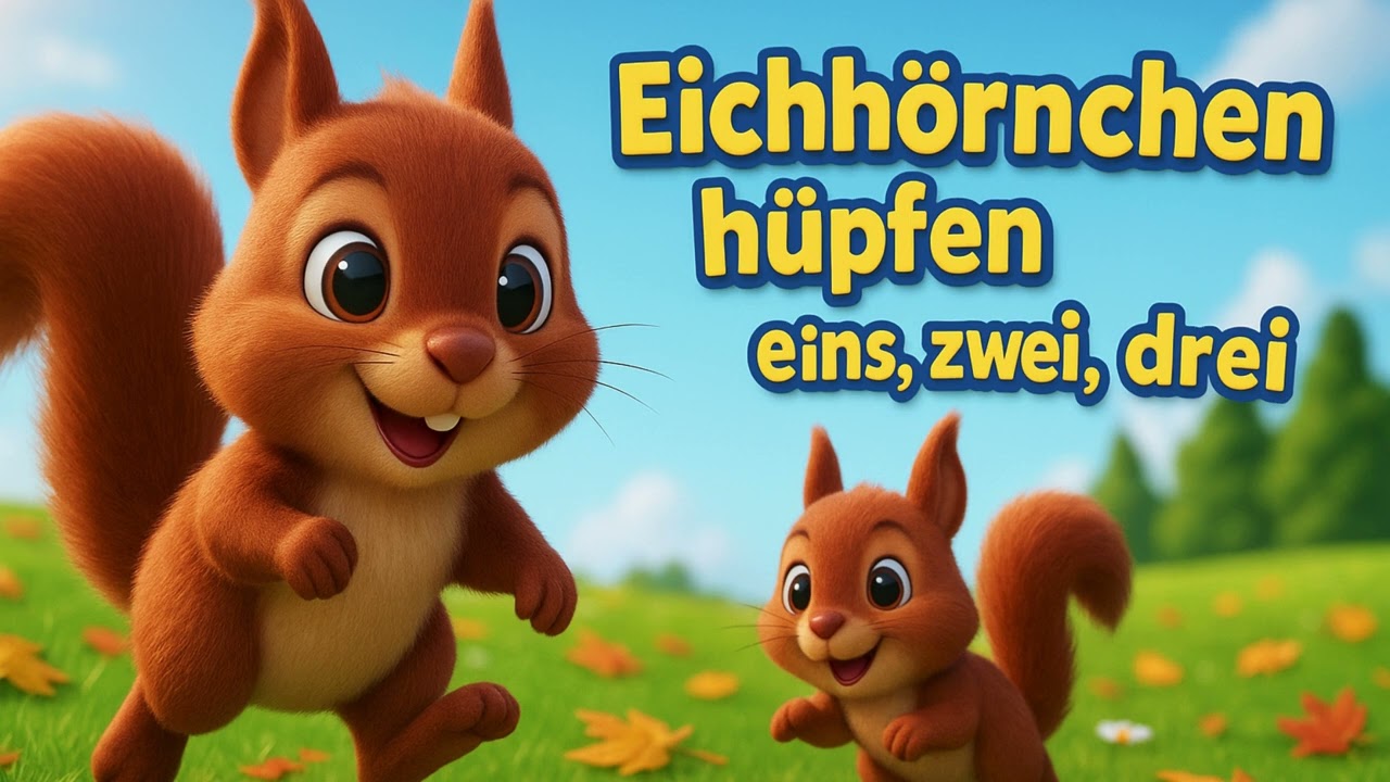 Eichhörnchen hüpfen eins, zwei, drei 🐿️ | Kinderlied zum Mitsingen