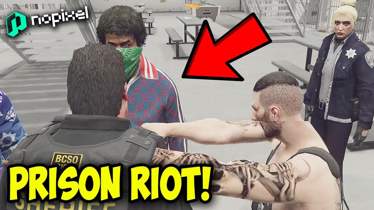 Taco & Chang Gang HILARIOUS Prison RIOT! | GTA 5 NoPixel RP
