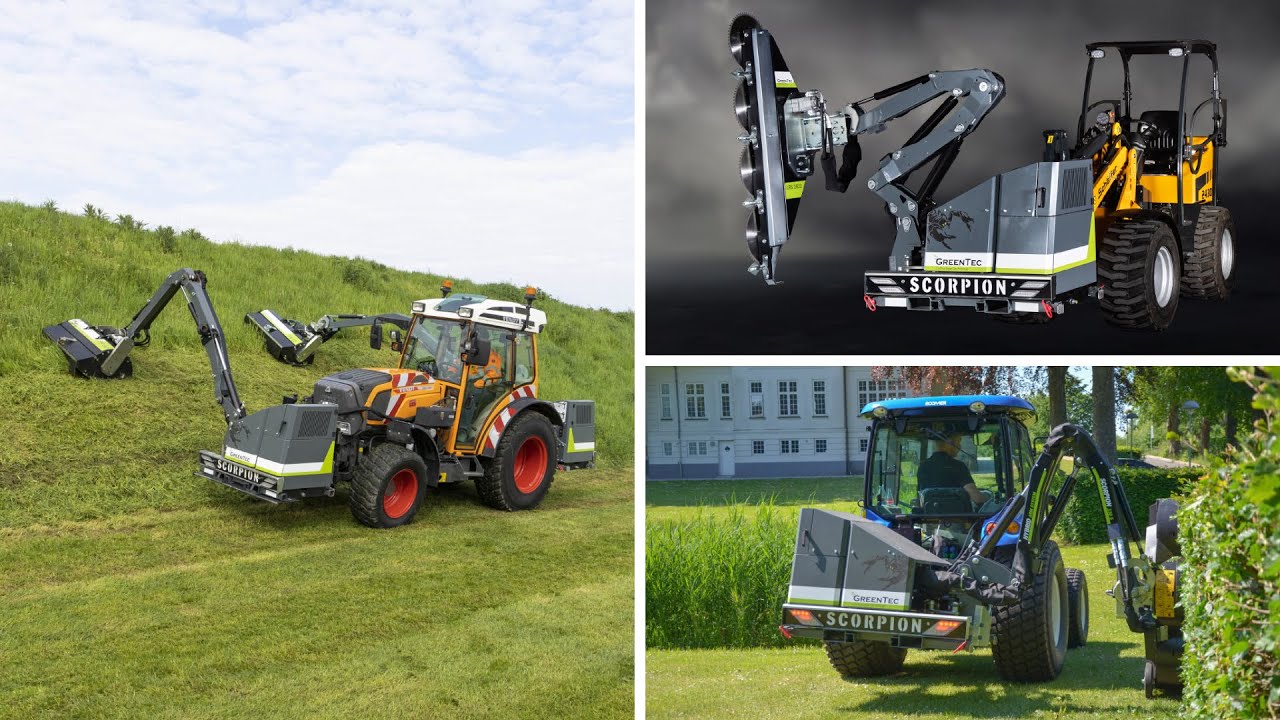 Boom Mower For Small Tractor And Skid Steer Loader | GreenTec Scorpion 4 Series