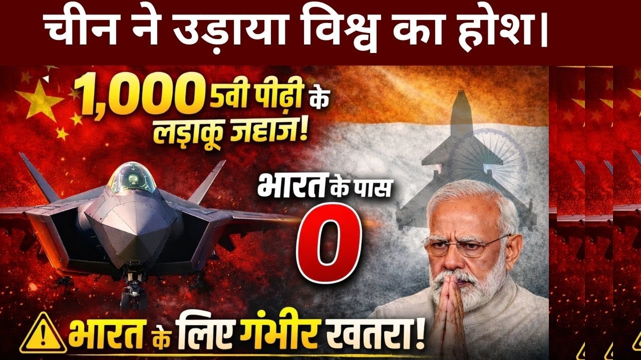 चीन ने उड़ाया विश्व का होश। एक हजार 5वी पीढ़ी का लड़ाकू जहाज! भारत के पास एक भी नहीं.