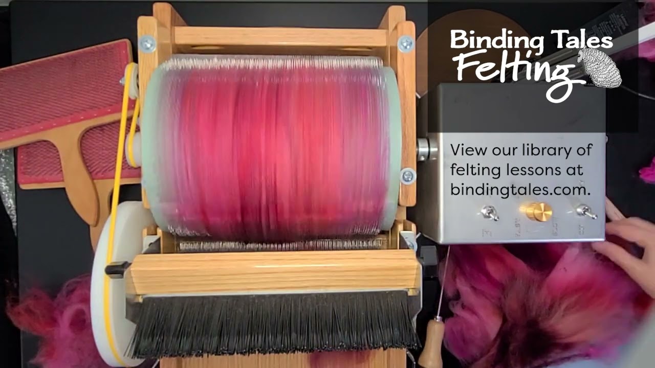 Blending a Wool Batt on an Electric Carder