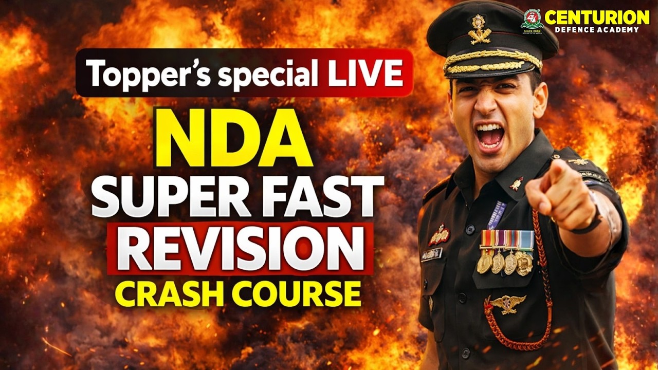 🚨 NDA 2026 Super Fast Revision Marathon | Maths, History, Biology & English | Topper’s Special LIVE🚨