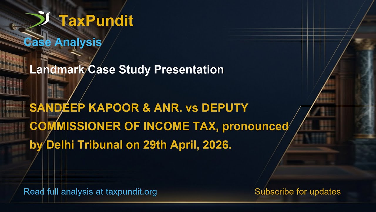 Section 69A vs Capital Gains: On Money in Property Sales - Sandeep Kapoor & Anr vs... | TaxPundit