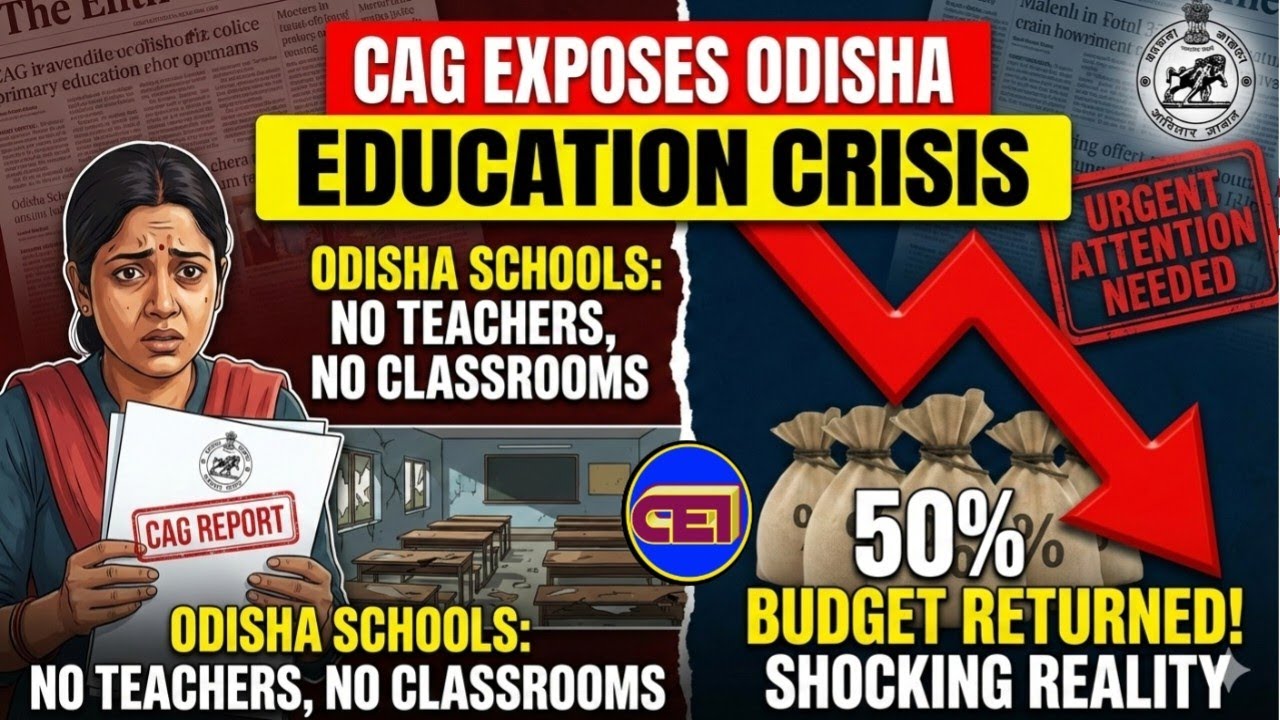 CAG Report on Odisha Education📜ବିନା ଶିକ୍ଷକ - ଶ୍ରେଣୀଗୃହରେ ଚାଲିଛି ଶିକ୍ଷାଦାନ 🏫ବିଭାଗ ଫେରାଉଛି ୫୦% ଅର୍ଥ🙆