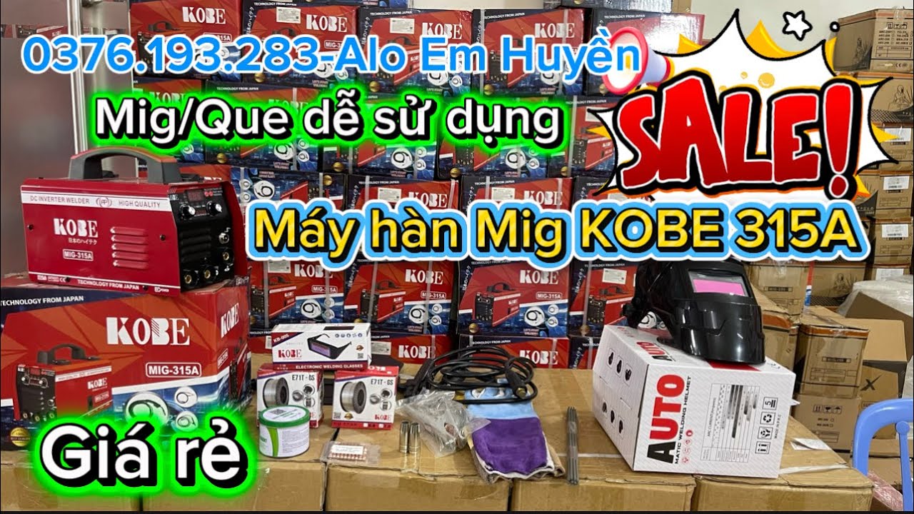 🔴Giảm giá🔴 Mig-Que KOBE 315A hàn cực nhạy dễ hàn ai cũng hàn được #sale #kobe #migkobe 