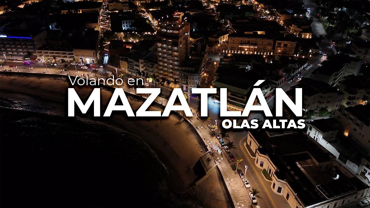 Malecón de Mazatlán y Playa Olas Altas desde el Aire | Vuelo de Drone Relajante 4K