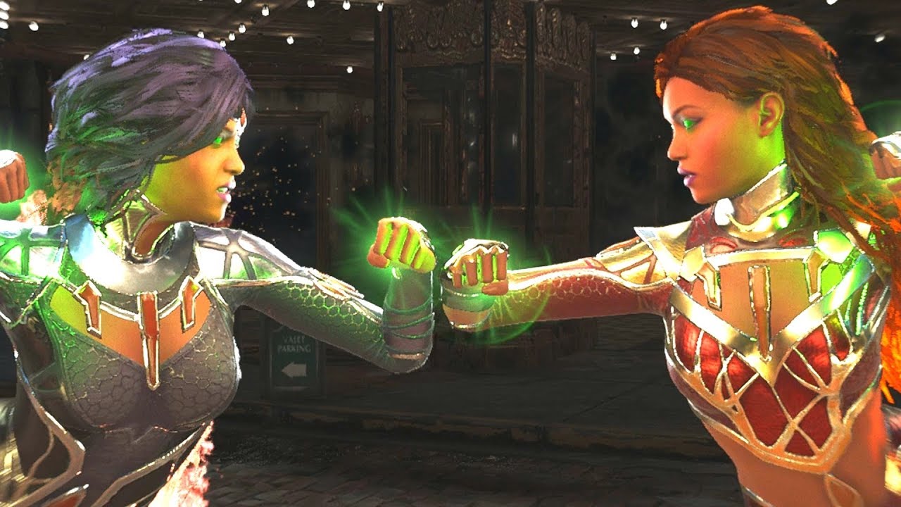 Injustice 2 - Blackfire против Teen Titan Starfire, все вступительные диалоги/все цитаты из столк...