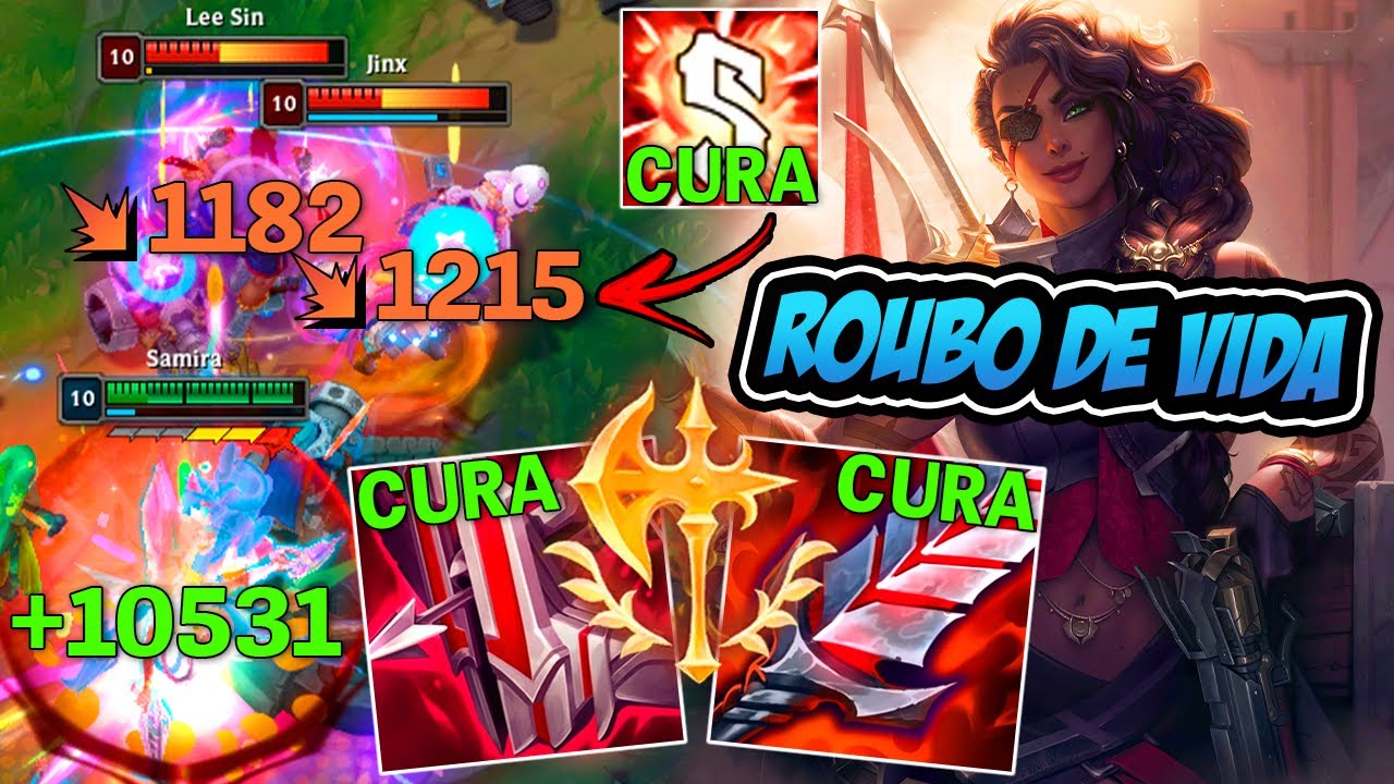 SAMIRA ADC BUILD 200% DE ROUBO DE VIDA NÃO É BALANCEADO !! - LEAGUE OF LEGENDS