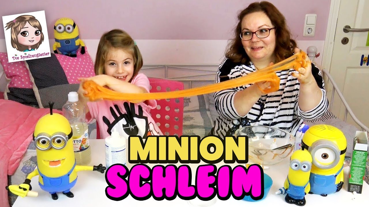 Der versprochene MINION SCHLEIM + Prank an Hannahs Papa 💛 DIY Slime Hacks