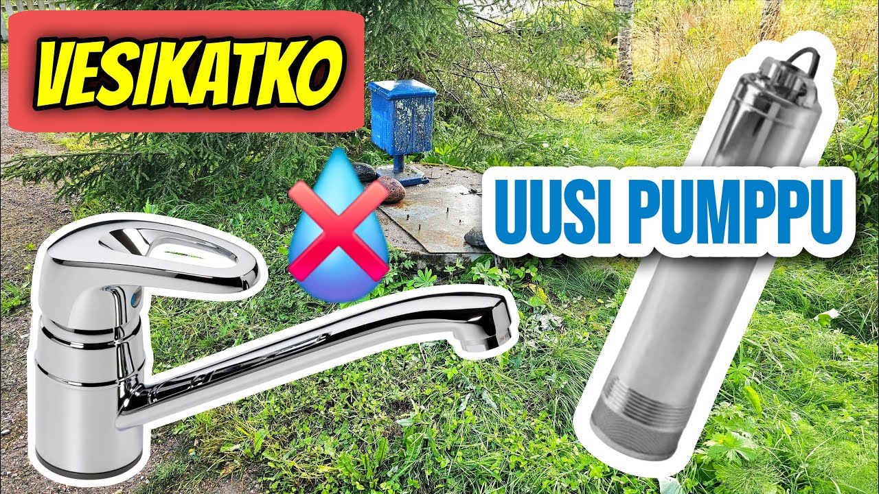 Kaivosta sisälle vedet poikki....hanasta ei tule vettä. Vianetsintää ja Vesipumpun vaihto
