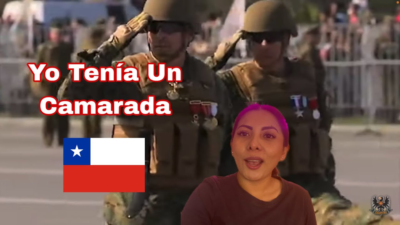 🇨🇱 Mexicana reacciona a Himno Yo Tenía Un Camarada 😳 #chilenos #chileunydos #paradamilitarchilena 