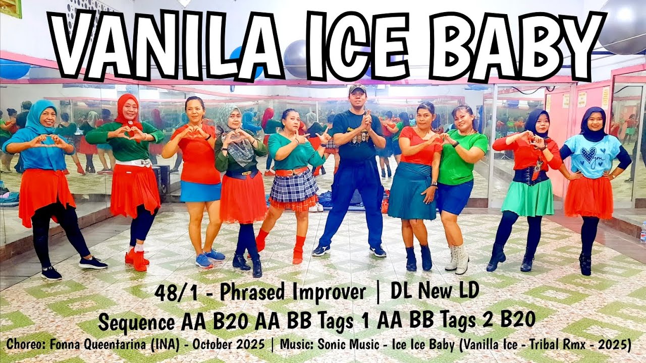 Vanila Ice Baby Line Dance | Phrased Improver | @fonnaqueentarinafqlinedanc5603 (INA) - October 2025