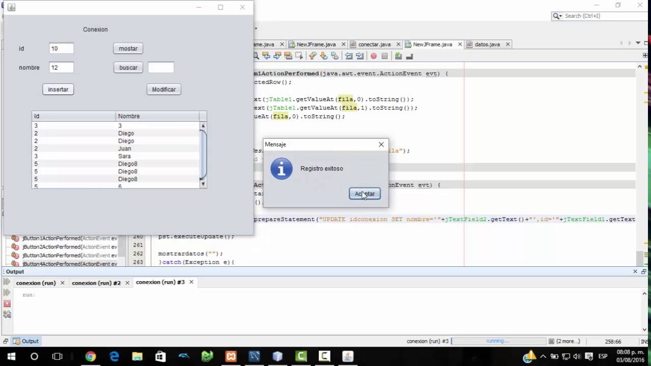 Como conectar una base de datos Workbench con Netbeans y realizar distintos procesos