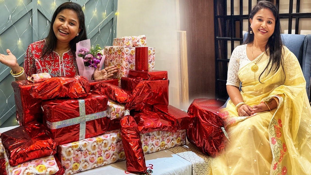 Husband Surprised Me with 32 Gifts on My Birthday 🎁 Birthday Vlog 🎂 Huge Gift Unboxing ❤️