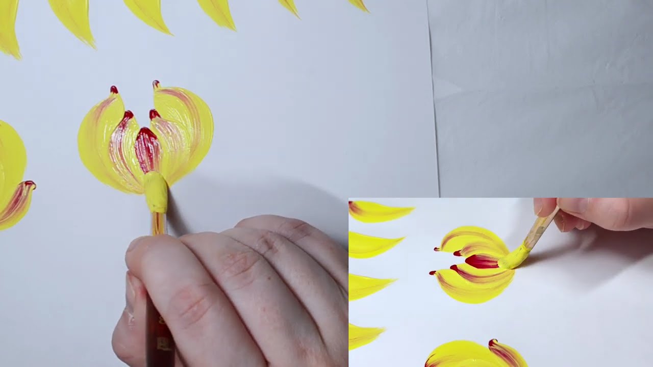 Petrykivka | Onion Flower | Leaf 🌿🎨 Петріківський розпис | Квітка-Цибулька | Листочок