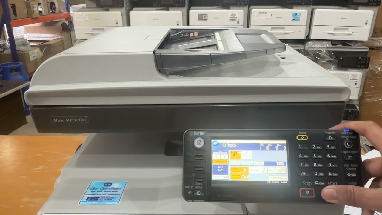Ricoh MP 301 Glass Copy Process | How to Copy from Platen Glass | Step by Step Guide