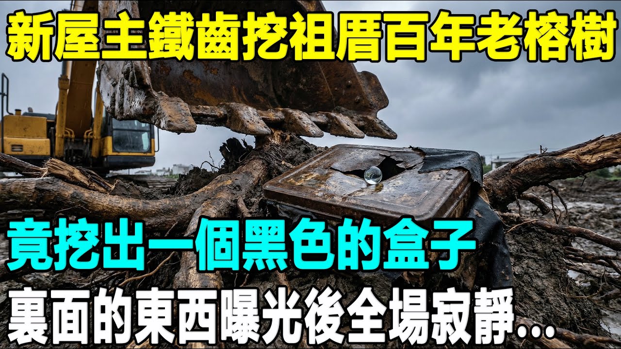 新屋主鐵齒执意挖掉祖厝百年榕树，怪手一挖竟翻出黑油布包…當晚師傅發惡燒夢見媽祖廟...