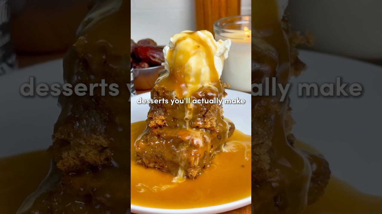 Simple Sticky Toffee Pudding 🍯 (Full recipe pinned in the comments)