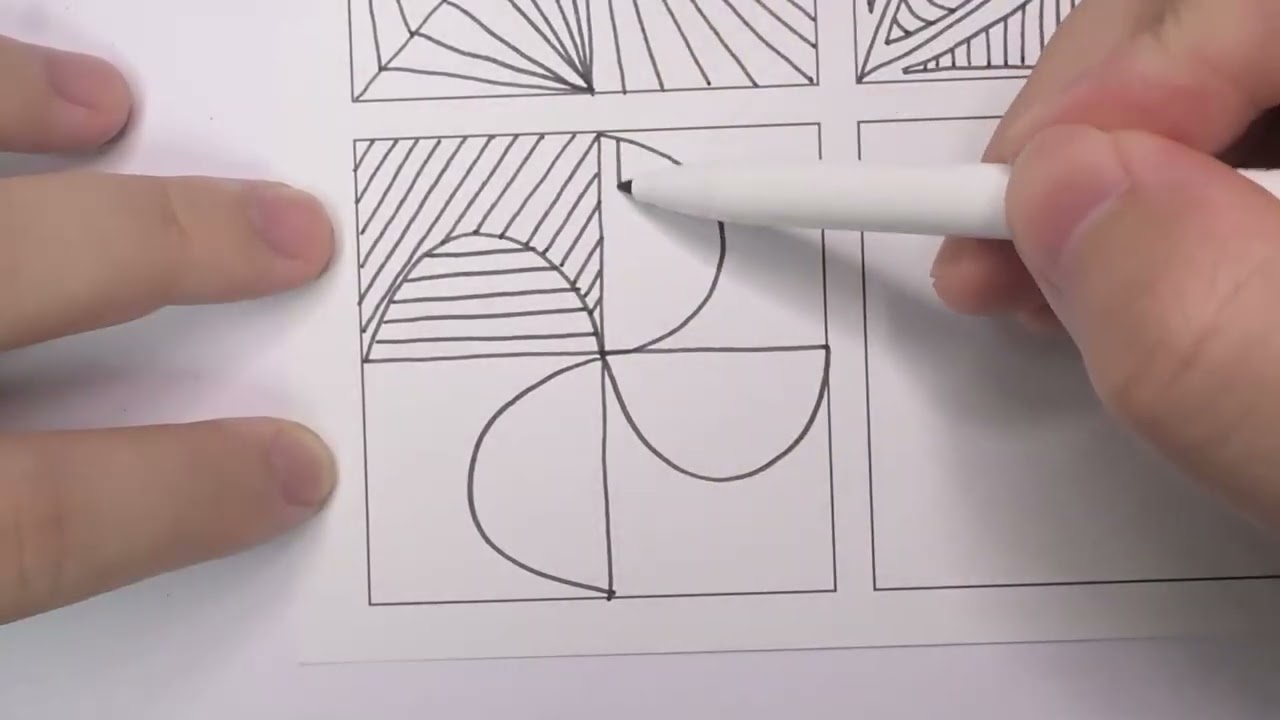 （Day 86）Pen control#draw with me #line art #line drawing #zantangle  #drawing lines