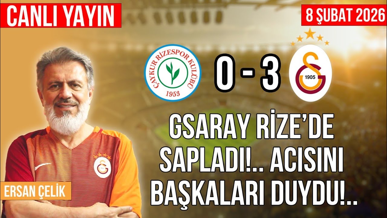 CANLI YAYIN - GSARAY Fener'in Arka Bahçesi Rizespor'un İçinden Geçti!