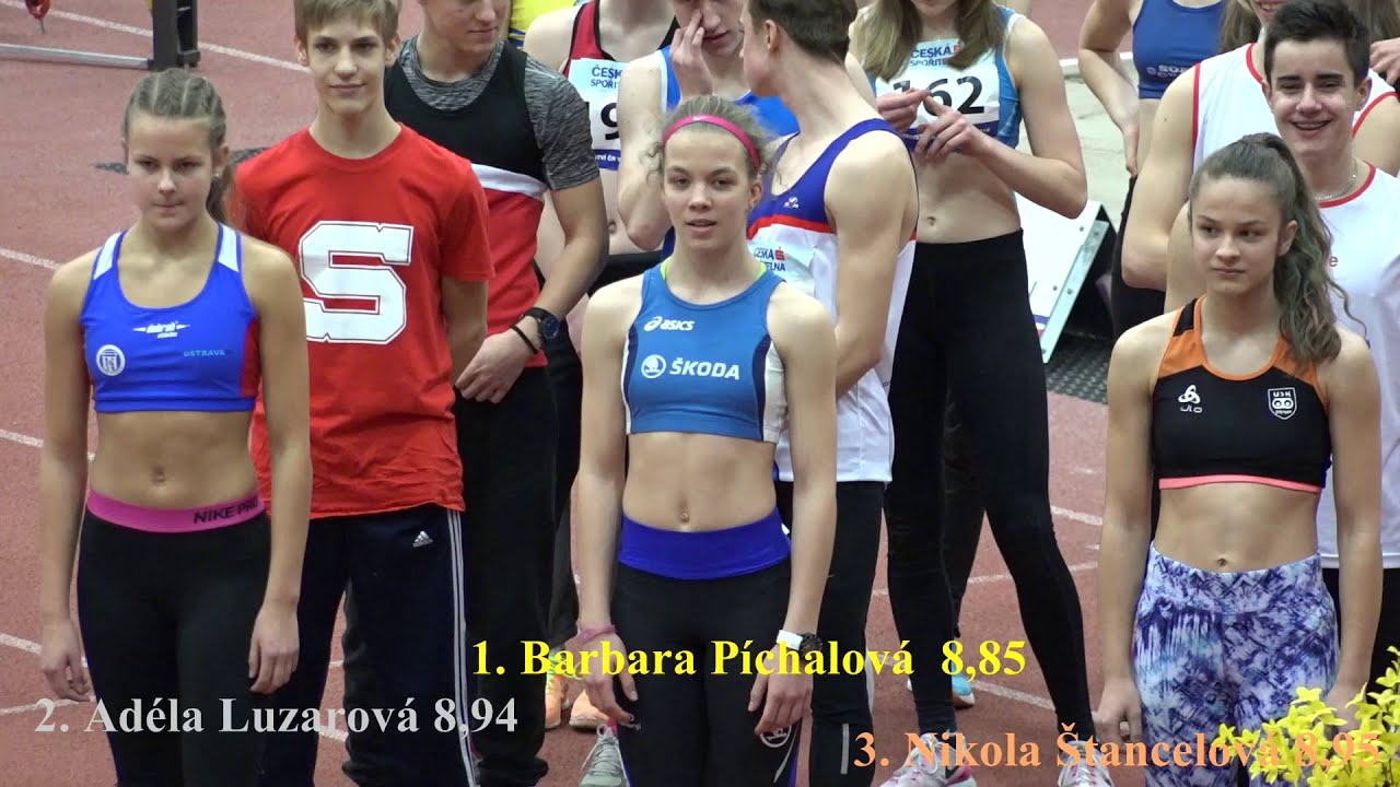 Adéla Luzarová - 60m překážek (MČR žákyně - Praha 5.3.2016)
