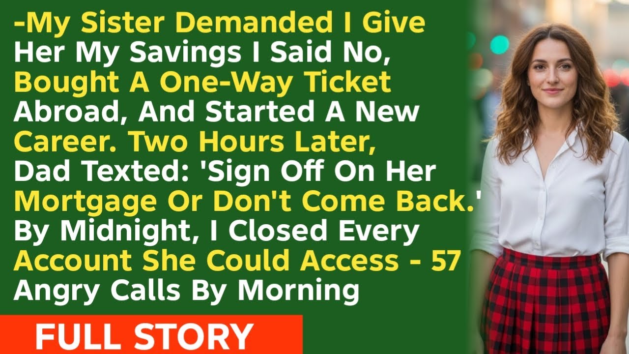 -My Sister Demanded I Give Her My Savings I Said No, Bought A One-Way Ticket Abroad, And Started A N