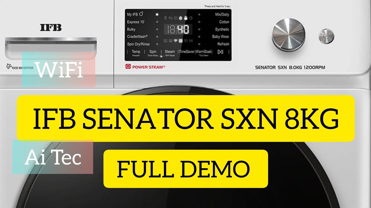 IFB 8KG FRONT LOAD WASHING MACHINE|IFB SENATOR SXN 8KG 1200 RPM|SENATOR SXN/MSN/MBN/BXN 8012K 8014K