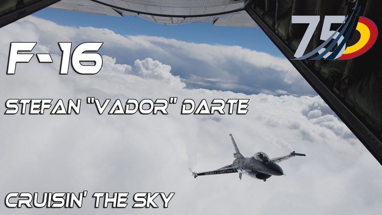 Air-to-Air F16 4K UHD F-16 BAF 75 Years  Belgian Air Force F16 Vador Cruisin' the Sky  Airshow 2021