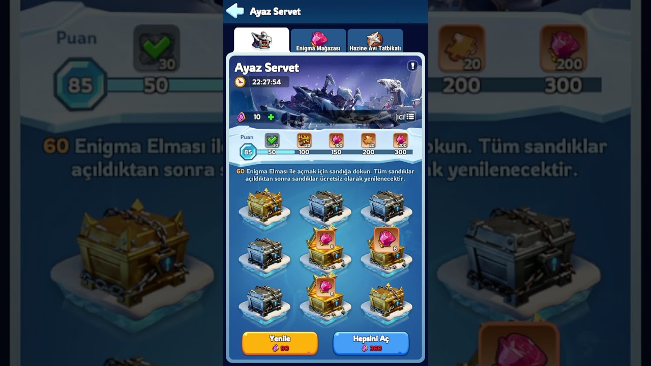 Ayaz Servet Etkinliği Son (7.G&uuml;n) (730 Enigma Elması Harcamak) #whiteoutsurvival #wos HYPNOS #752