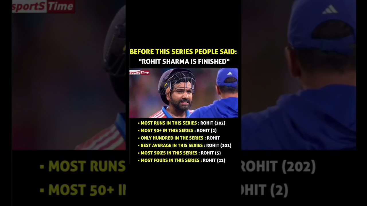 Complete domination of Rohit Sharma in India vs Australia odi series