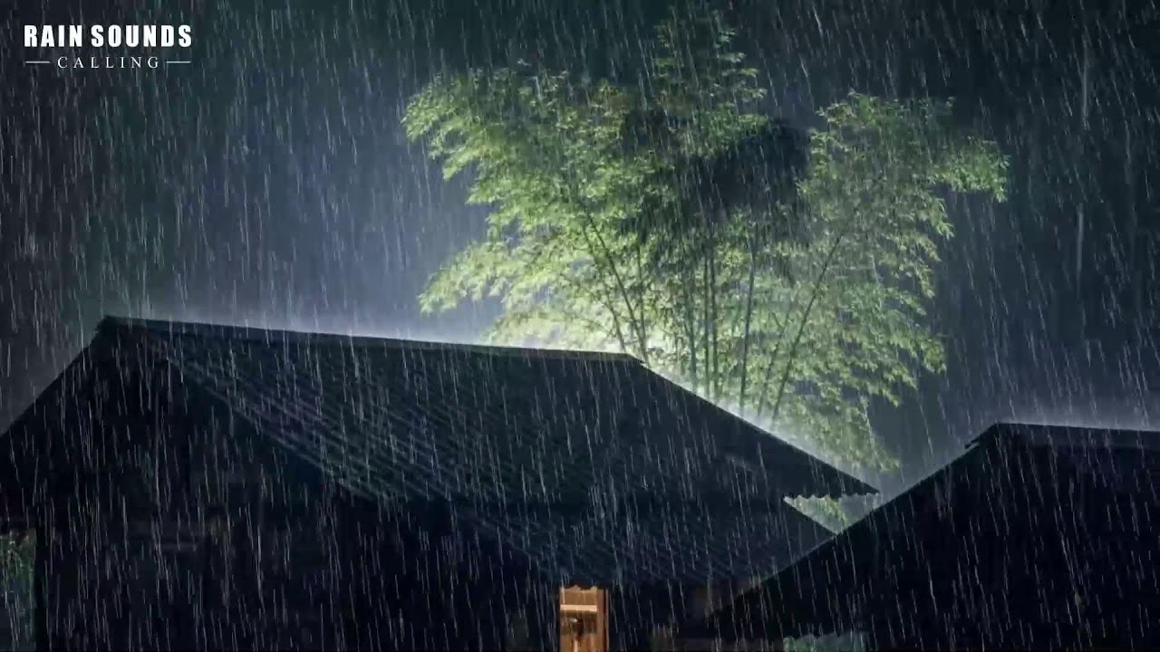 Rain Sounds and Thunder on Cabin Roof for Sleeping All Night | Soothing Storm Rain ASMR