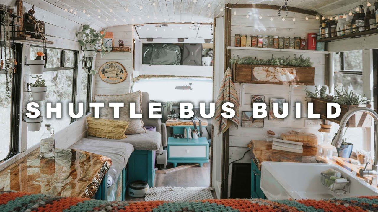 Shuttle Bus Build with Full Bathroom | @AwakenDaze