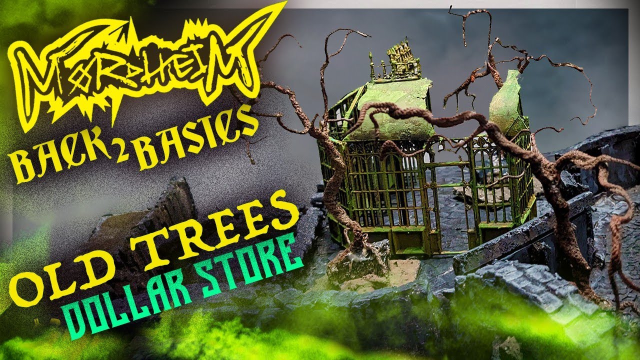 How to Make Super Easy Trees Start to Finish - Diorama Terrain Tutorial - Frostgrave DND Warhammer