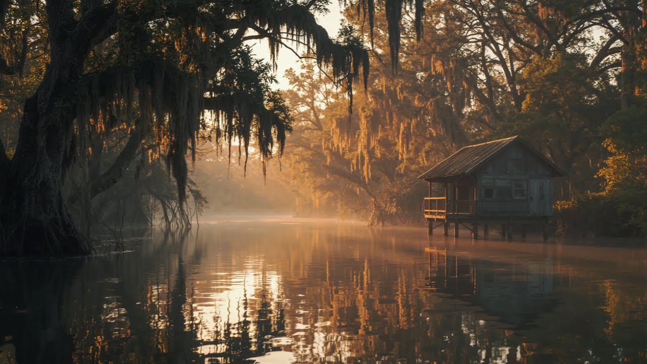Morning Bayou Ambience | Crickets, Frogs, & Birds at Sunrise | Sounds of the Swamp
