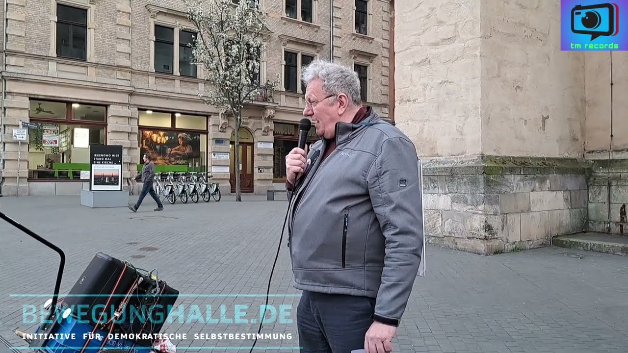 Montagsdemo der Bewegung Halle am 07.04.2025