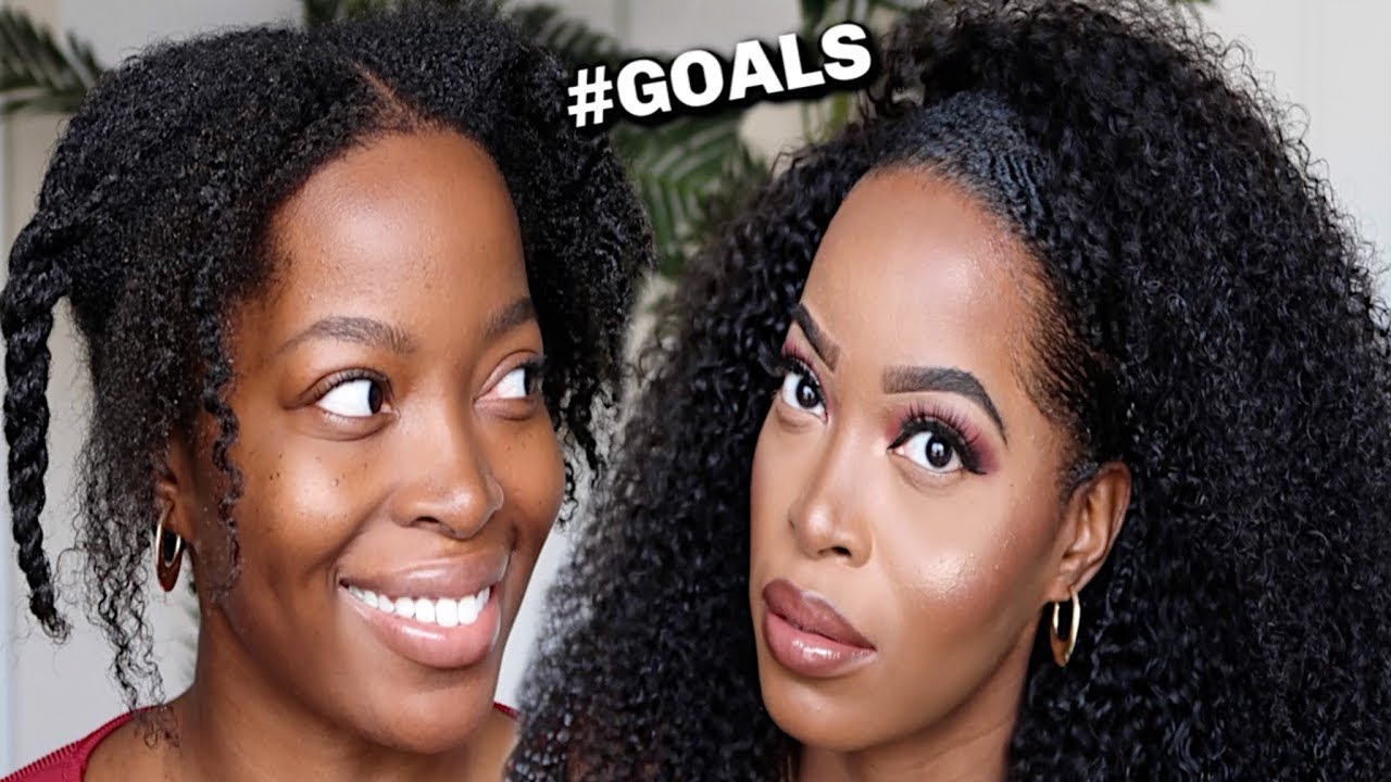 FAKE Long Natural Hair with IVY'S Flip over WIG Method | Mongolian Kinky Curly ft. Iseehair