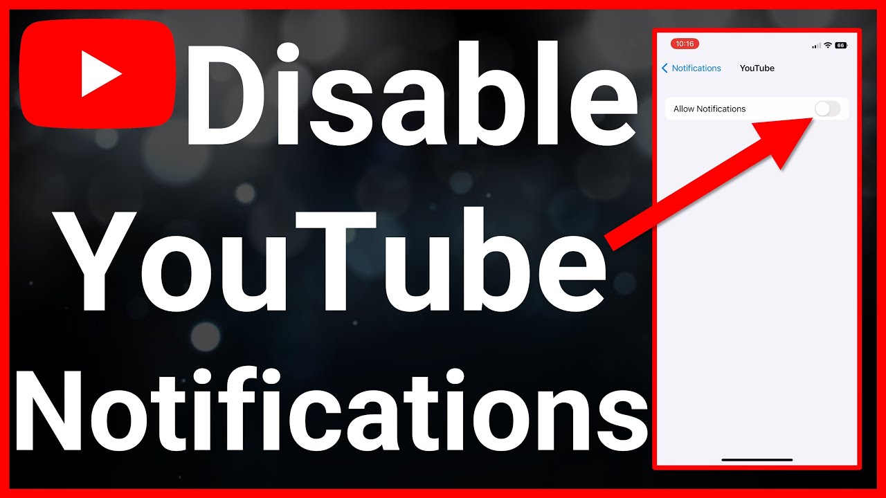 Как отключить уведомления YouTube