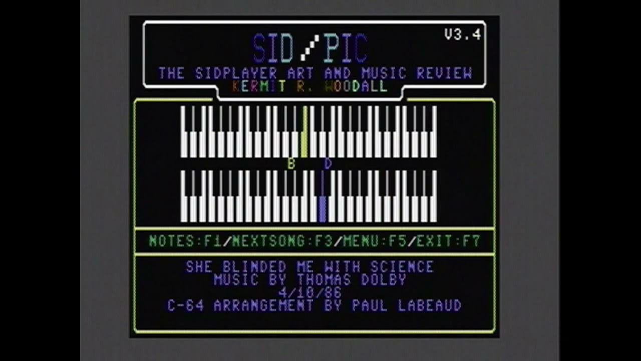 “She Blinded Me With Science” | Thomas Dolby - REAL Commodore 64 (C64C) Sid/Pic Player–REAL SID CHIP