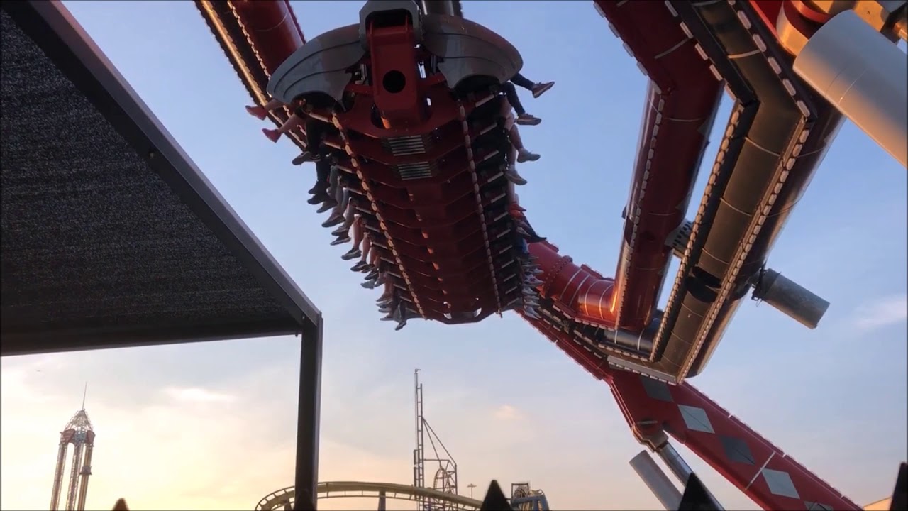 Six Flags Over Texas Harley Quinn Spinsanity On-Ride (No Copyright)