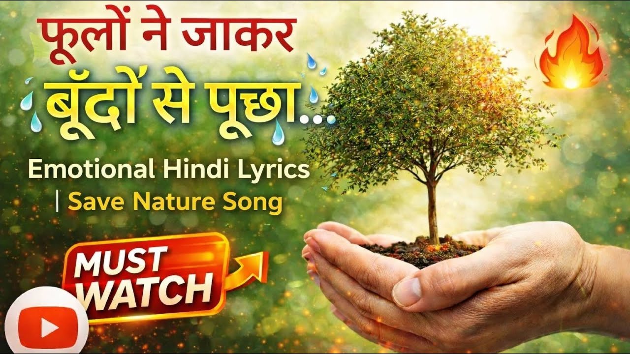 फूलों ने जाकर, बूँदों से पूछा 🌱 | Emotional Hindi Lyrics | Save Nature Song