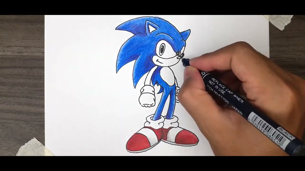 How to Drawing Easy Sonic the Hedgehog