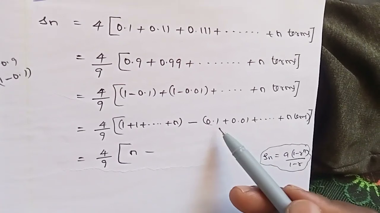 TN 10 Maths Numbers and Sequences Exercise 2.8  6(i) Sum