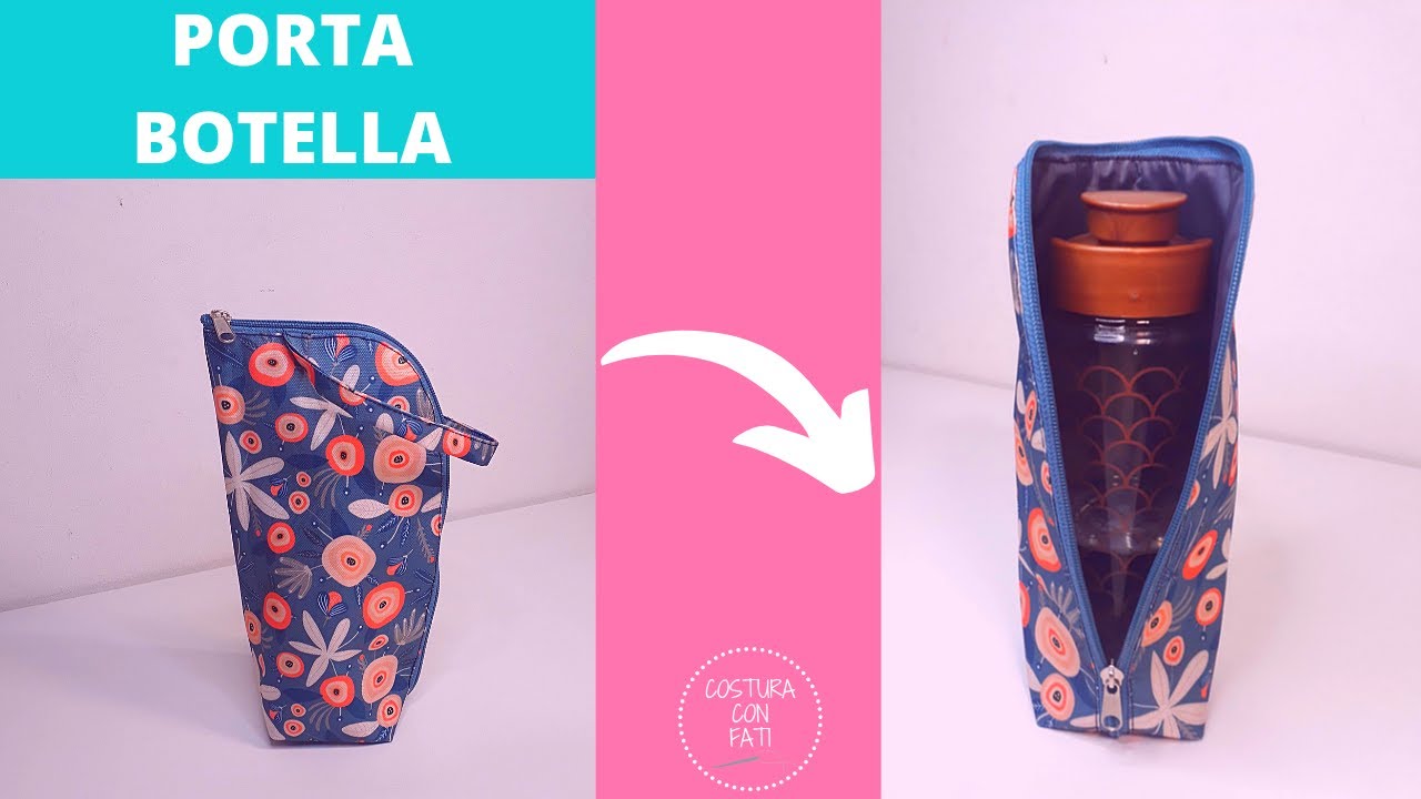 CÓMO HACER  UN PORTA BOTELLA DE TELA - porta botella - tutorial de un porta botella