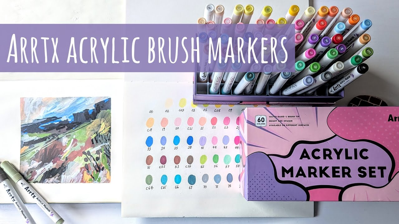 Arrtx Acrylic Brush Markers: Anime Color 60B Set Review, Comparison & Painting
