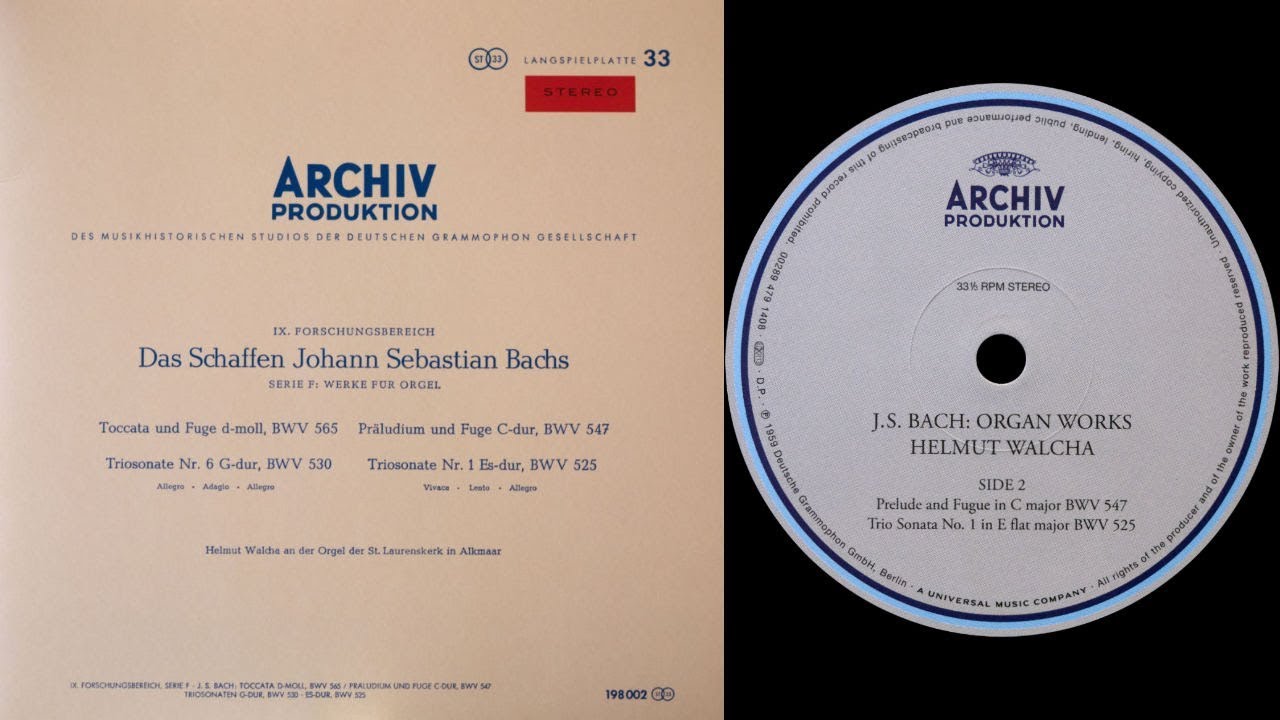 J.S.Bach - Prelude & Fugue in C, BWV 547 (Walcha) (vinyl: Ortofon SPU, Graham Slee, CTC 301)