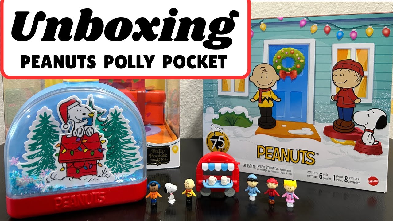 NEW Peanuts Polly Pocket Unboxing! Snoopy's Mini World Inside